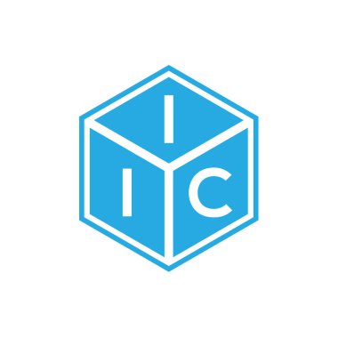 IIC harf logosu tasarımı siyah arka planda. IIC yaratıcı harf logosu konsepti. IIC harf tasarımı.
