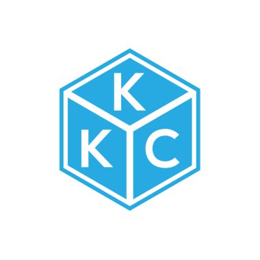 Siyah arkaplanda KKC harf logosu tasarımı. KKC yaratıcı harflerin baş harfleri logo kavramı. KKC harf tasarımı.