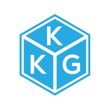 Siyah arkaplanda KKG harfi logo tasarımı. KKG yaratıcı harflerin baş harfleri logo kavramı. KKG harf tasarımı.
