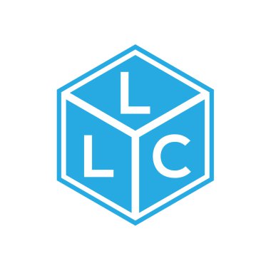 LLC harf logo tasarımı siyah arka planda. LLC yaratıcı harflerin baş harfleri logo kavramı. LLC harf tasarımı.
