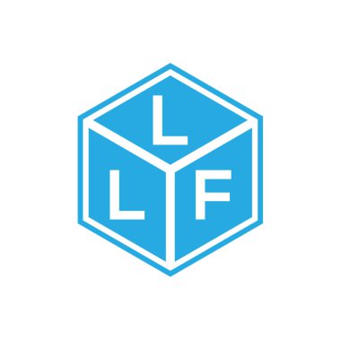 LLF harf logo tasarımı siyah arka planda. LLF yaratıcı harflerin baş harfleri logo kavramı. LLF harf tasarımı.