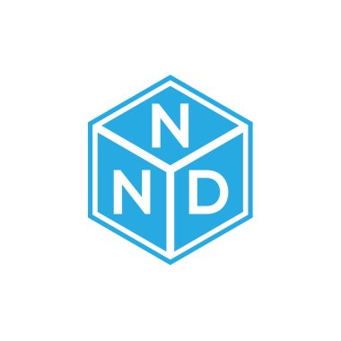 Siyah arka planda NND harf logosu tasarımı. NND yaratıcı harflerin baş harfleri logo kavramı. NND harf tasarımı.