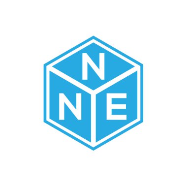 Siyah arka planda NNE harf logosu tasarımı. NNE yaratıcı harflerin baş harfleri logo kavramı. NNE harf tasarımı.