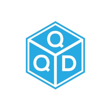 Siyah arkaplanda QQD harf logosu tasarımı. QQD yaratıcı harflerin baş harfleri logo kavramı. QQD harf tasarımı.