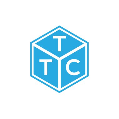 Siyah arkaplanda TTC harf logosu tasarımı. TTC yaratıcı harflerin baş harfleri logo kavramı. TTC harf tasarımı.