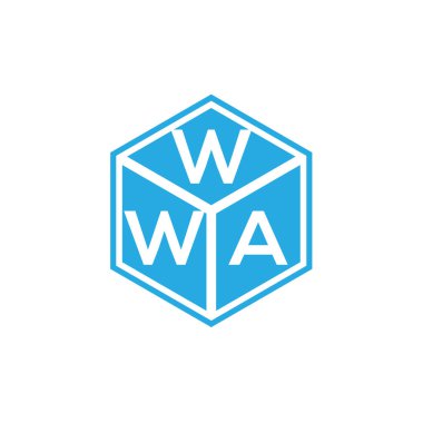WWA harf logosu tasarımı siyah arka planda. WWA yaratıcı harflerin baş harfleri logo kavramı. WWA harf tasarımı.