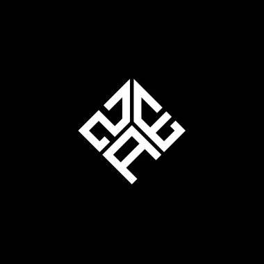 Siyah arka planda ZAE harf logosu tasarımı. ZAE yaratıcı harf logosu konsepti. ZAE harf tasarımı.