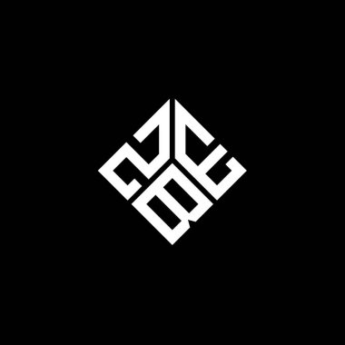 Siyah arka planda ZBE harfi logo tasarımı. ZBE yaratıcı harflerin baş harfleri logo kavramı. ZBE harf tasarımı.