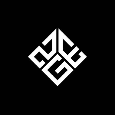 Siyah arka planda ZGE harfi logo tasarımı. ZGE yaratıcı harflerin baş harfleri logo kavramı. ZGE harf tasarımı.