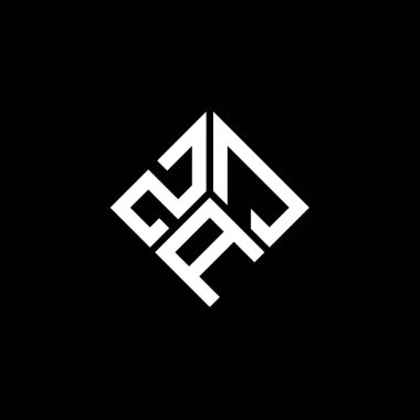 Siyah arka planda ZAJ harf logosu tasarımı. ZAJ yaratıcı harflerin baş harfleri logo kavramı. ZAJ harf tasarımı.