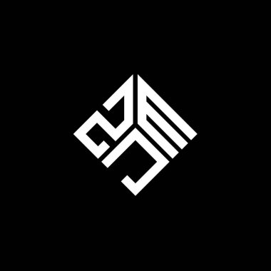 Siyah arka planda ZJM harf logosu tasarımı. ZJM yaratıcı harflerin baş harfleri logo kavramı. ZJM harf tasarımı.