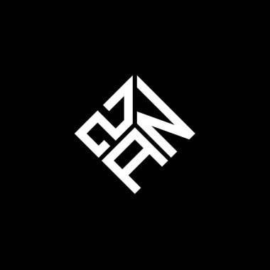 Siyah arka planda ZAN harf logosu tasarımı. ZAN yaratıcı harflerin baş harfleri logo kavramı. ZAN harf tasarımı.