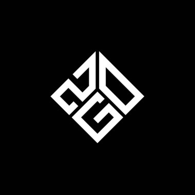 Siyah arka planda ZGO harfi logo tasarımı. ZGO yaratıcı harflerin baş harfleri logo kavramı. ZGO harf tasarımı.