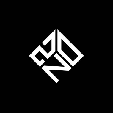 Siyah arka planda ZNO harf logosu tasarımı. ZNO yaratıcı harflerin baş harfleri logo kavramı. ZNO harf tasarımı.