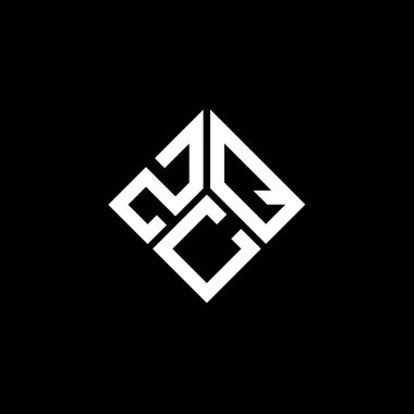 Siyah arka planda ZCQ harfi logo tasarımı. ZCQ yaratıcı harflerin baş harfleri logo kavramı. ZCQ harf tasarımı.