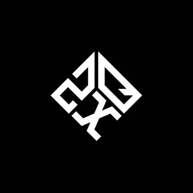 Siyah arka planda ZXQ harfi logo tasarımı. ZXQ yaratıcı harflerin baş harfleri logo kavramı. ZXQ harf tasarımı.