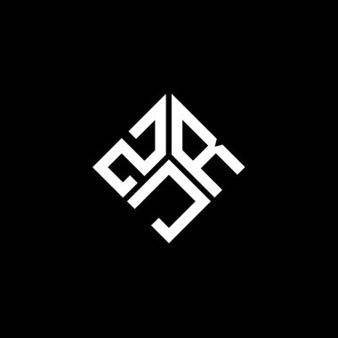 Siyah arka planda ZJR harf logosu tasarımı. ZJR yaratıcı harflerin baş harfleri logo kavramı. ZJR harf tasarımı.