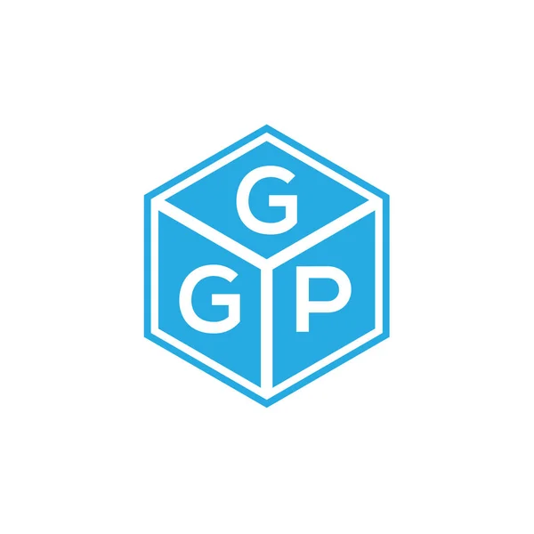 Ggp Letter Logo Design Auf Schwarzem Hintergrund Ggp Kreative Initialen — Stockvektor