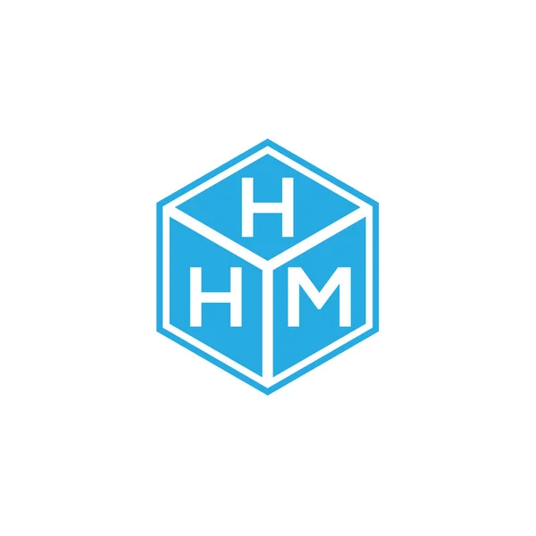 Hhm Letter Logo Design Black Background Hhm Creative Initials Letter — Vetor de Stock