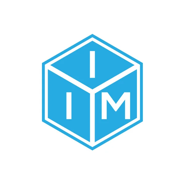 Iim Lettre Logo Design Sur Fond Noir Iim Initiales Créatives — Image vectorielle