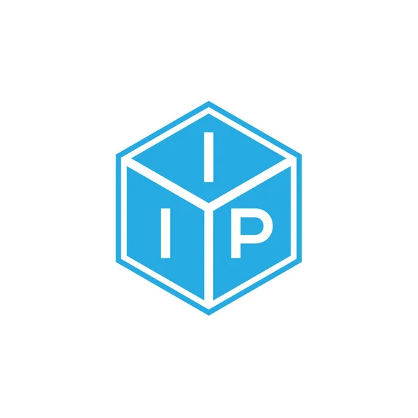 Iip Brev Logotyp Design Svart Bakgrund Iip Kreativa Initialer Brev — Stock vektor