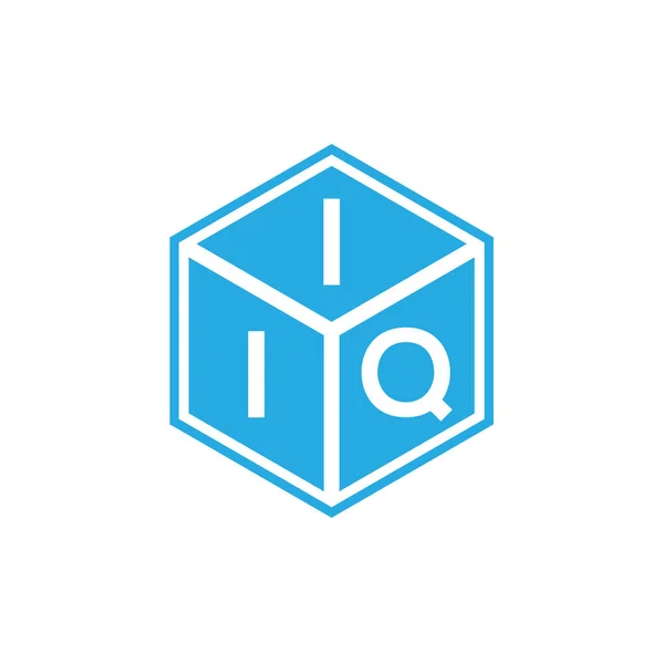 Diseño Del Logotipo Letra Iiq Sobre Fondo Negro Iiq Iniciales — Vector de stock