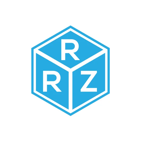 Rrz Logo Ontwerp Zwarte Achtergrond Rrz Creatieve Initialen Letter Logo — Stockvector