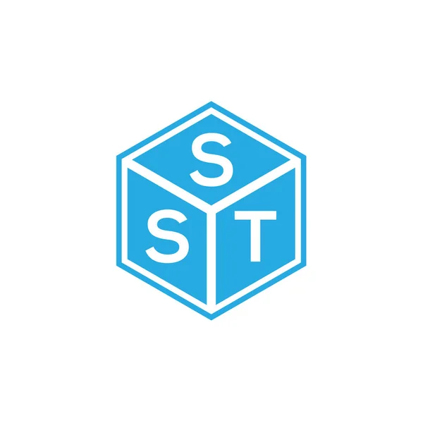 Design Logotipo Letra Sst Fundo Preto Sst Iniciais Criativas Conceito — Vetor de Stock