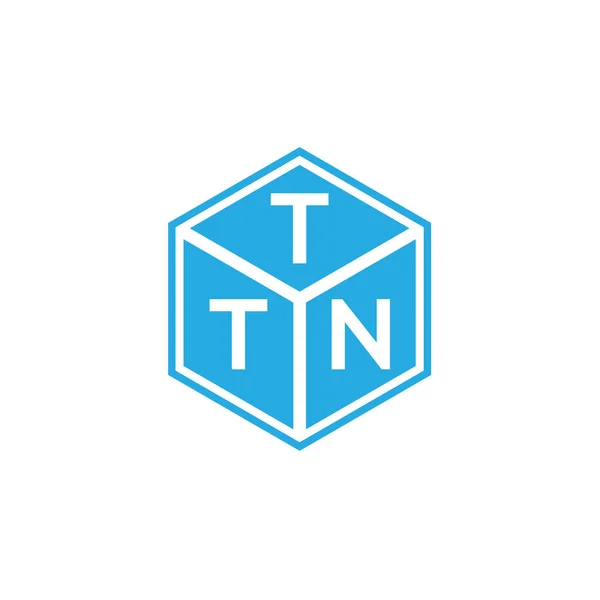 Ttn Letter Logo Design Auf Schwarzem Hintergrund Ttn Kreative Initialen — Stockvektor