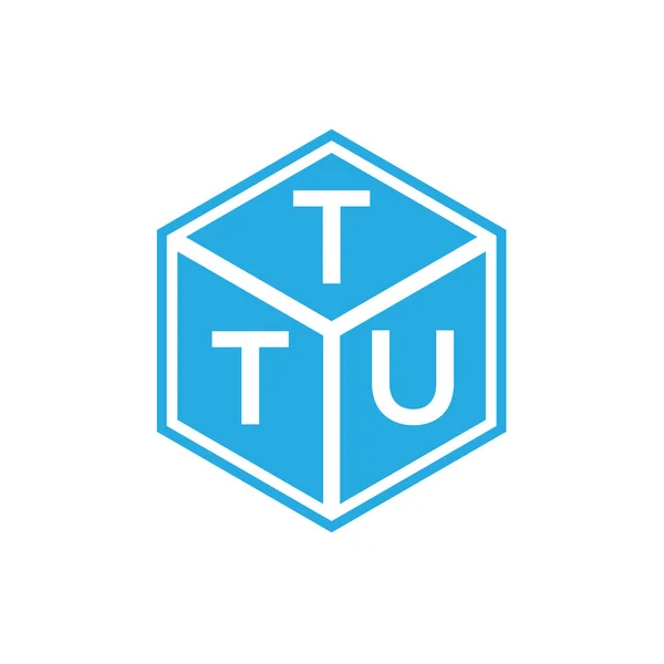 Ttu Letter Logo Design Black Background Ttu Creative Initials Letter — Διανυσματικό Αρχείο