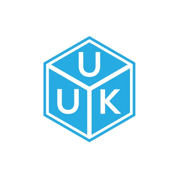 Uuk Logo Ontwerp Zwarte Achtergrond Uuk Creatieve Initialen Letter Logo — Stockvector