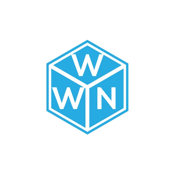 Wwn Písmeno Logo Design Černém Pozadí Wwn Kreativní Iniciály Koncept — Stockový vektor