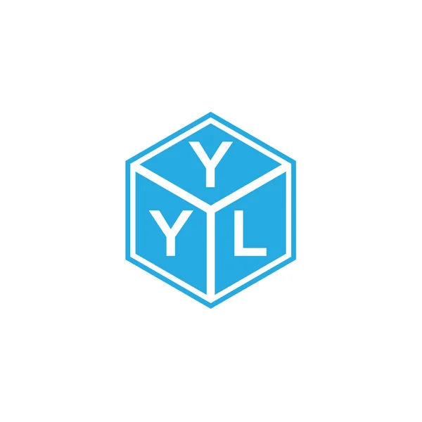 Yyl Letter Logo Design Black Background Yyl Creative Initials Letter — Stock Vector