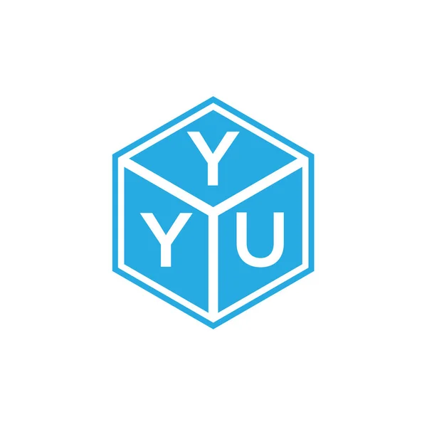 Yyu Letter Logo Design Black Background Yyu Creative Initials Letter — ストックベクタ