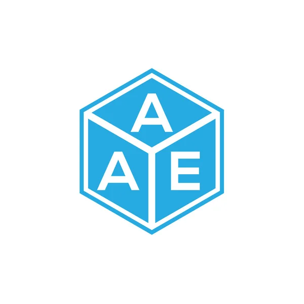 Aae Lettre Logo Design Sur Fond Noir Aae Initiales Créatives — Image vectorielle
