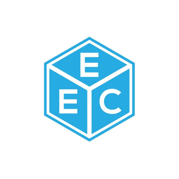 Eec Levél Logó Design Fekete Háttér Eec Kreatív Monogram Betű — Stock Vector