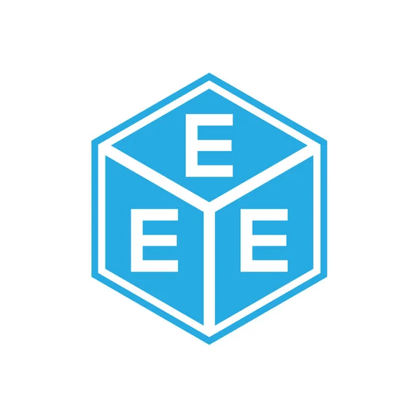 배경에 Eee 디자인 Eee 창조적 이니셜 Eee 디자인 — 스톡 벡터