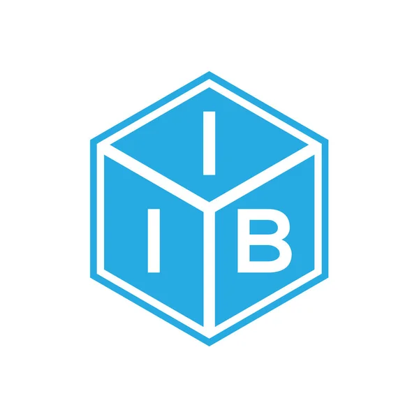 Iib Lettre Logo Design Sur Fond Noir Iib Initiales Créatives — Image vectorielle