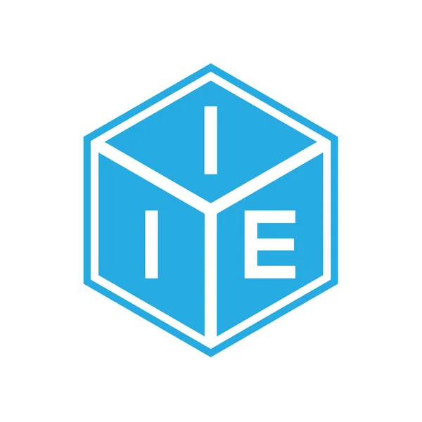 Iie Lettre Logo Design Sur Fond Noir Iie Initiales Créatives — Image vectorielle