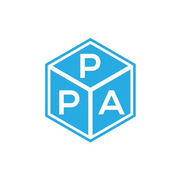 黒の背景にPpaの手紙のロゴデザイン Ppaクリエイティブイニシャルレターロゴコンセプト Ppaレターデザイン — ストックベクタ