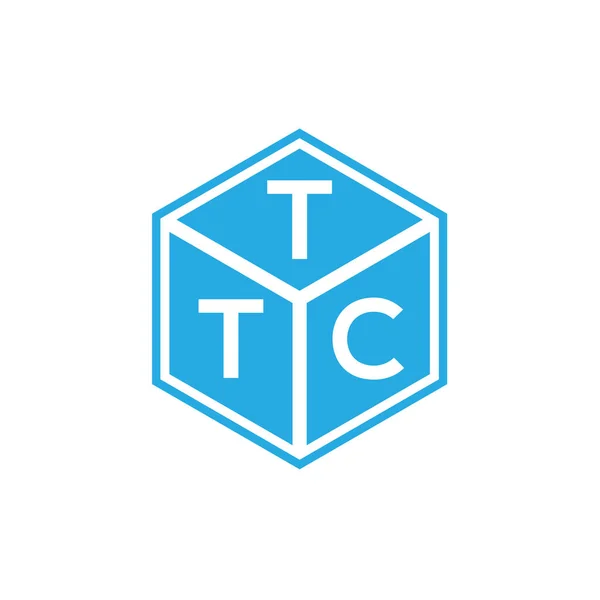 Ttc Písmeno Logo Design Černém Pozadí Ttc Kreativní Iniciály Koncept — Stockový vektor
