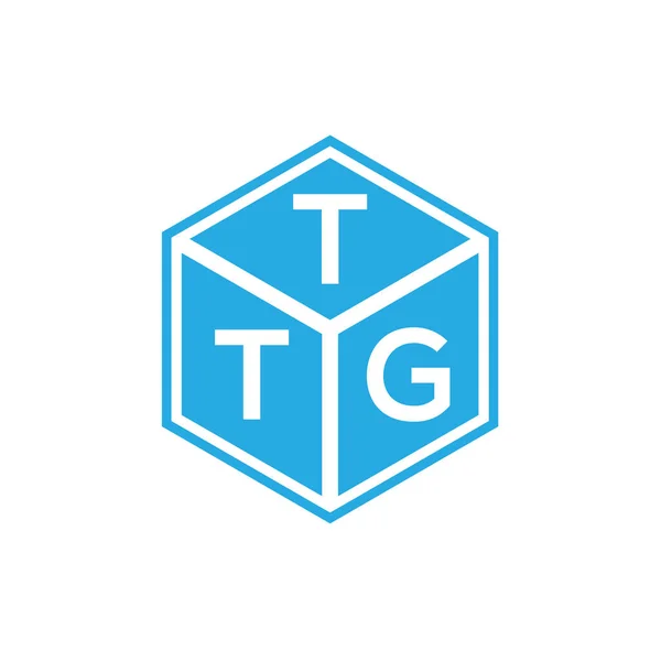 Design Logotipo Carta Ttg Fundo Preto Ttg Iniciais Criativas Conceito — Vetor de Stock