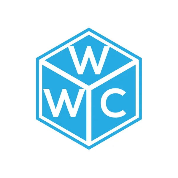 Wwc Písmeno Logo Design Černém Pozadí Koncept Písmenného Loga Wwc — Stockový vektor