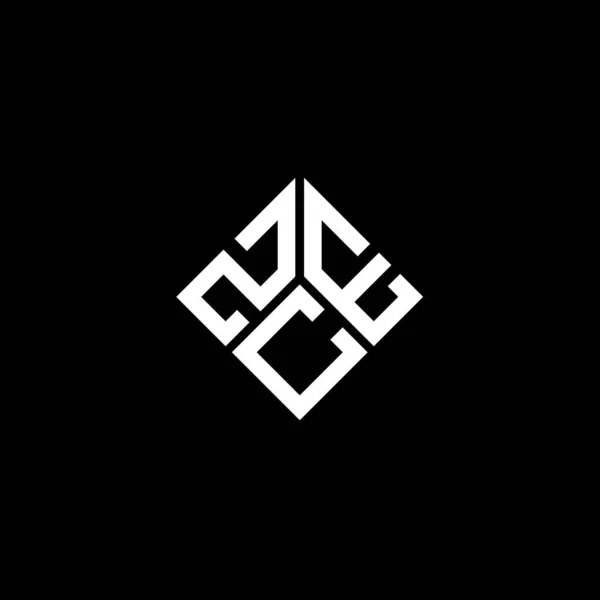 Σχεδιασμός Λογότυπου Επιστολής Zce Μαύρο Φόντο Zce Δημιουργική Αρχικά Γράμμα — Διανυσματικό Αρχείο