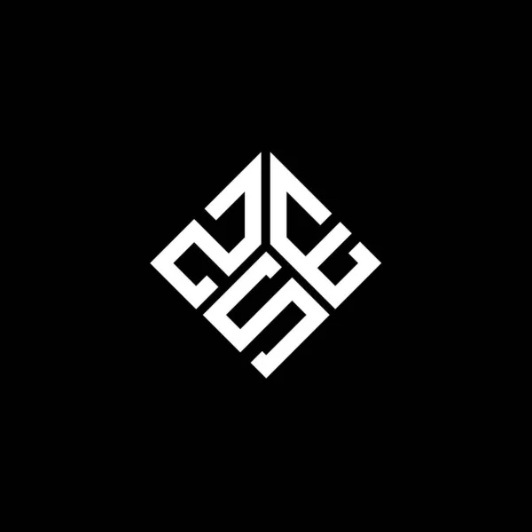 Дизайн Логотипа Zse Чёрном Фоне Концепция Логотипа Инициалами Zse Дизайн — стоковый вектор