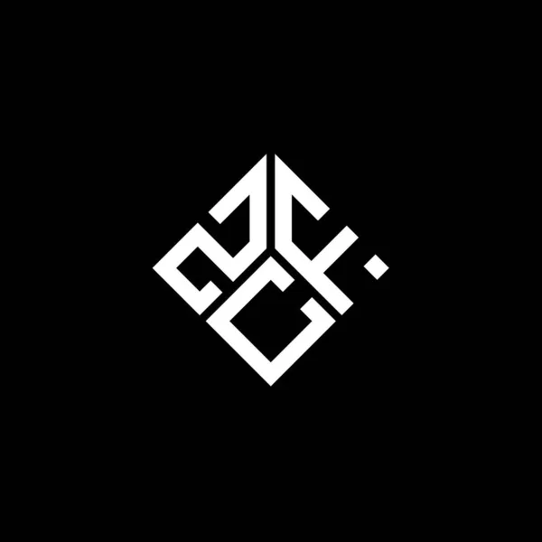 Zcf Letter Logo Design Black Background Zcf Creative Initials Letter — Stock Vector