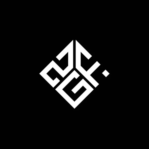 Zgf Letter Logo Ontwerp Zwarte Achtergrond Zgf Creatieve Initialen Letter — Stockvector