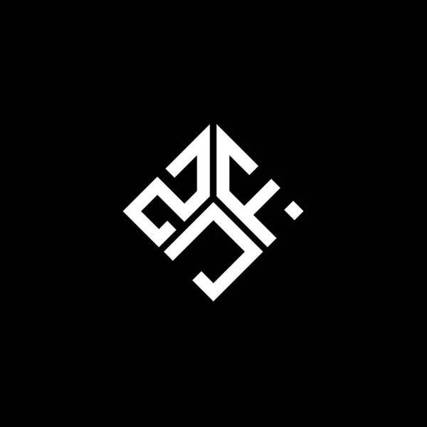 Zjf Letter Logo Design Black Background Zjf Creative Initials Letter — Stock Vector