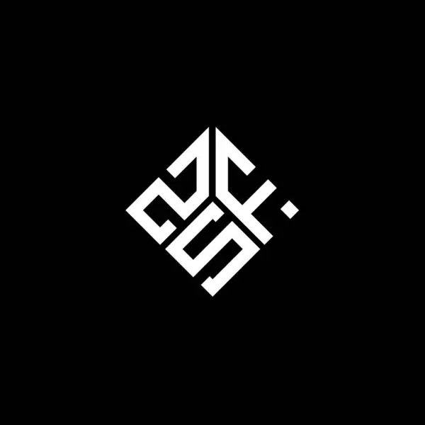 Logo Lettera Zsf Sfondo Nero Zsf Creativo Iniziali Lettera Logo — Vettoriale Stock