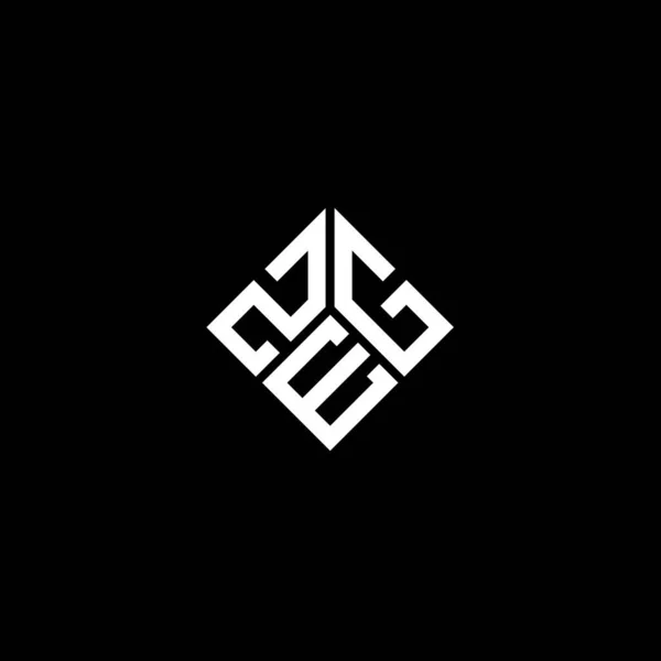 Zeg Lettre Logo Design Sur Fond Noir Zeg Initiales Créatives — Image vectorielle